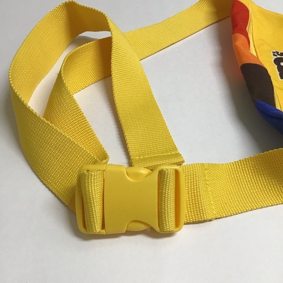 M&M’s Candy Fanny Pack Sling Belt Purse Yellow Rainbow Adjust Zip Adult Travel - Picture 12 of 13